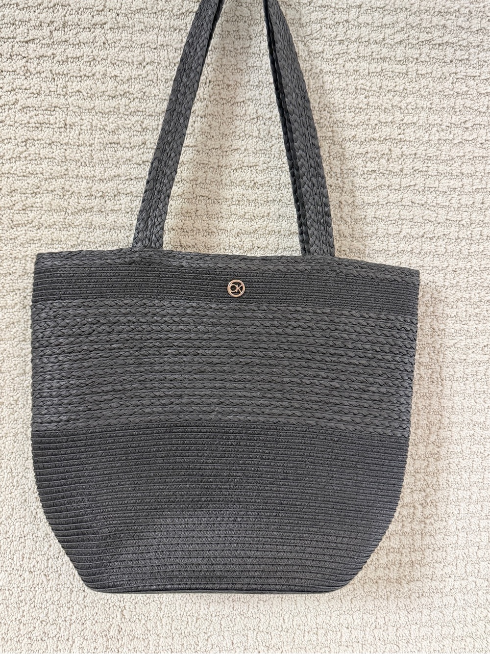 Calvin Klein Black Woven Tote Bag - New
Without Tags